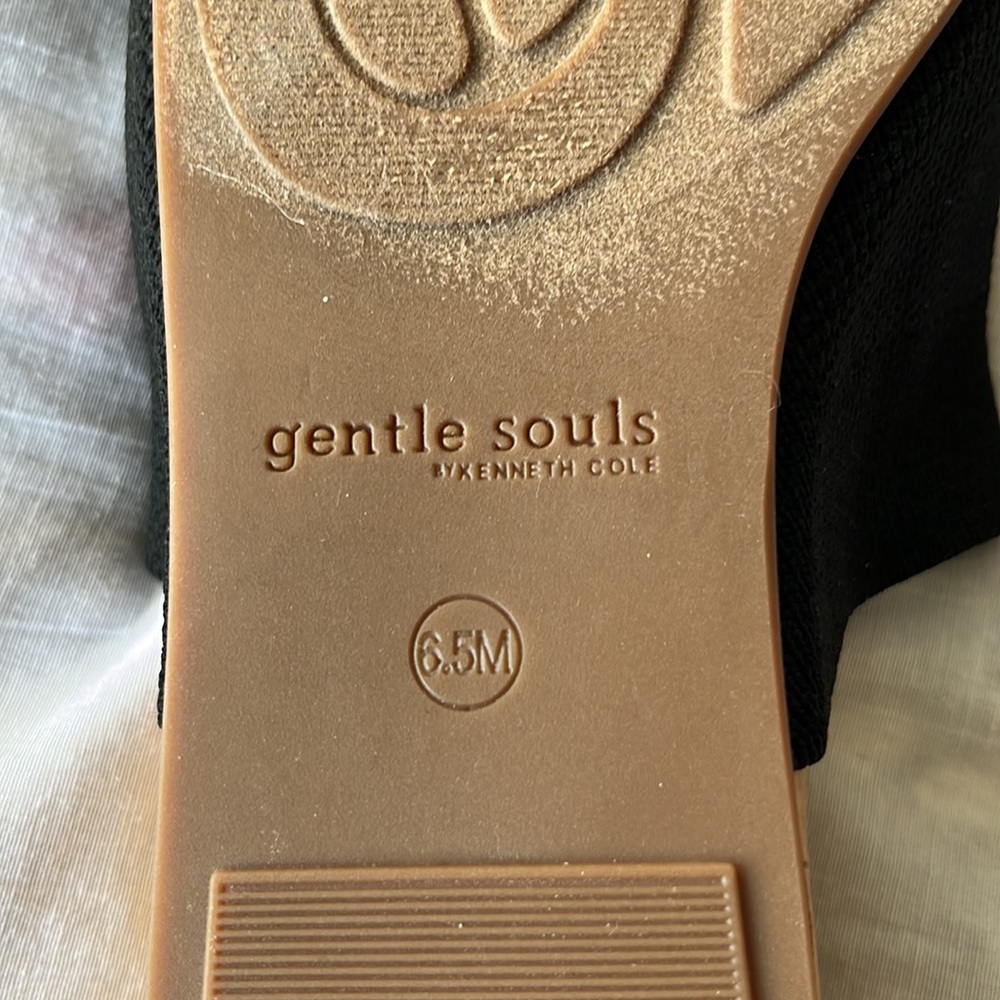 Kenneth Cole Gentle Souls black Gisele wedge slide sandals size 6.5 - Picture 10 of 10